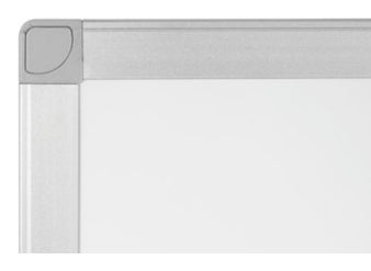 Bi-Office Whiteboard – 60 × 45 cm, Emaille, Alu-Rahmen, Wandmontage, inkl. Stiftablage