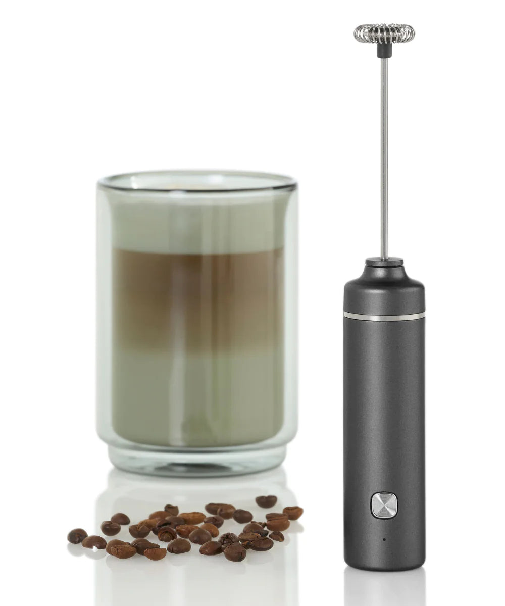 AdHoc Milchschäumer-Stab Moro MS32 – Akku (USB), spülmaschinenfest – dunkelgrau