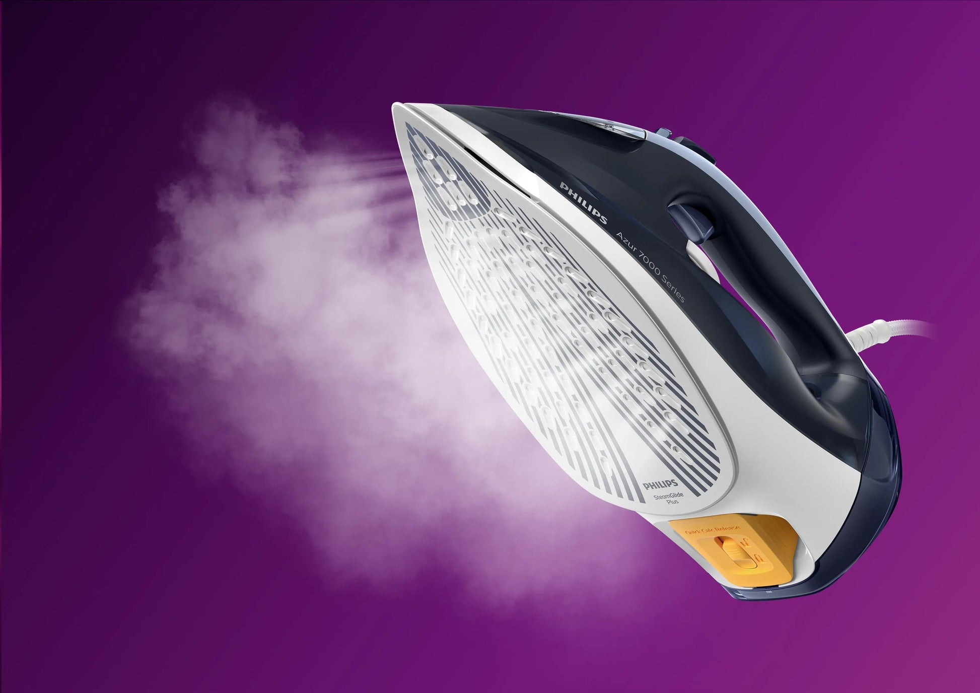 Philips Trocken- & Dampfbügeleisen DST7030/20 – SteamGlide Plus-Sohle, 250 g/min Dampfstoß, 2800 W, Blau