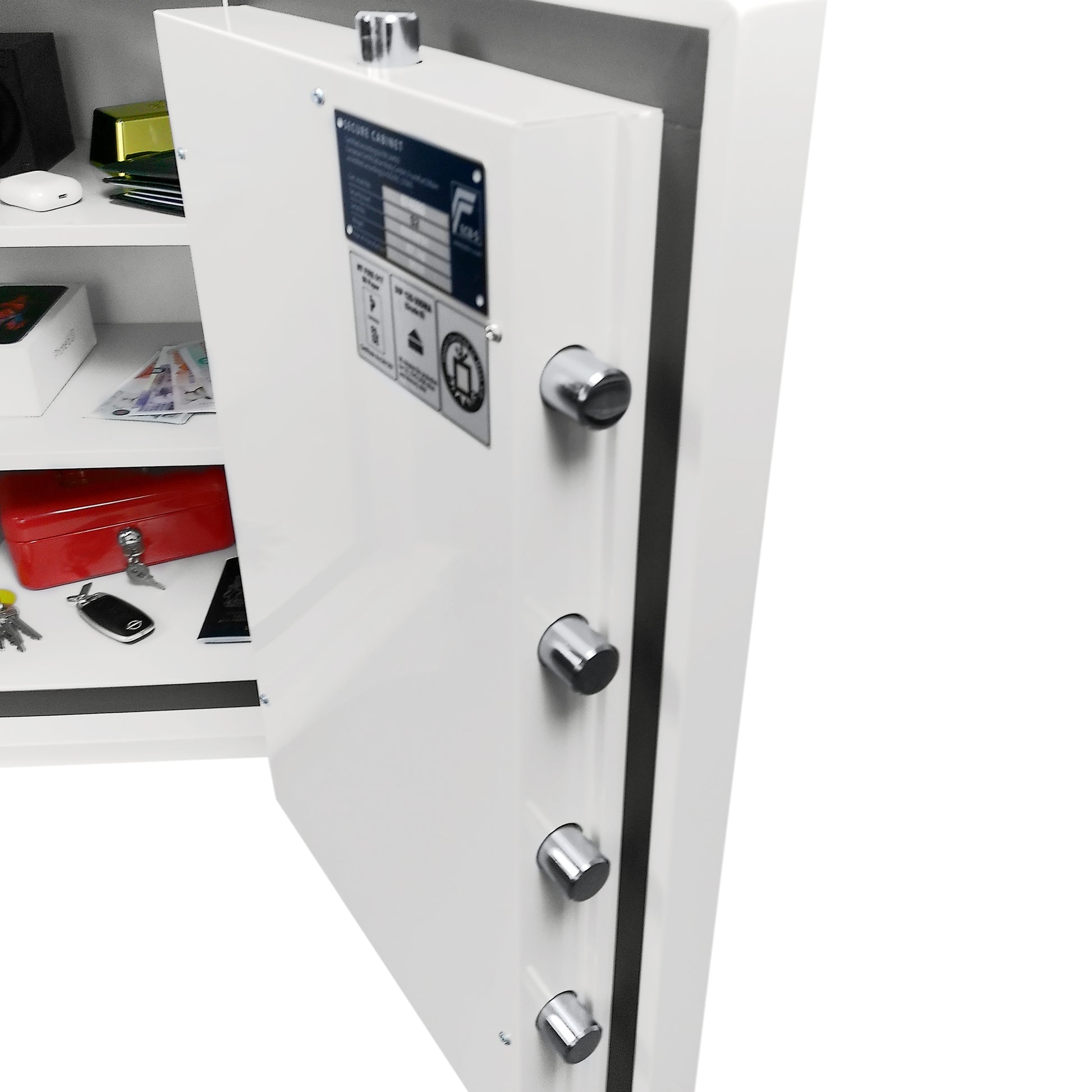 Phoenix Safe Co. Phoenix Tresor Fortress Pro SS1463K – Schlüsselschloss – 53 l – 60 Minuten Feuerschutz – Bodenmontage – Weiss