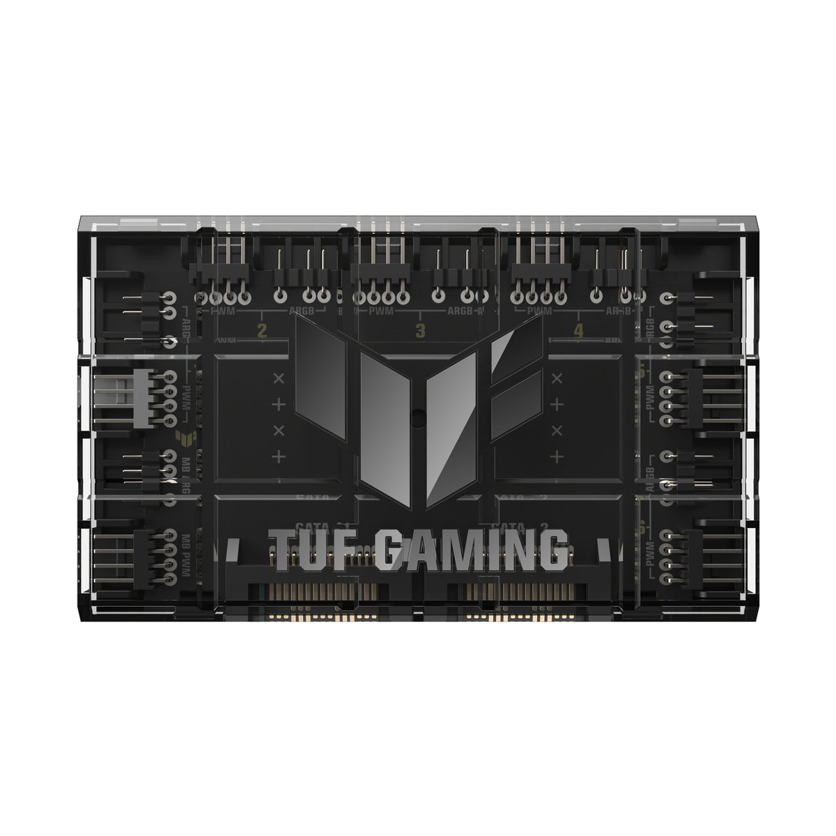 ASUS Lüfter-Hub – 6×4-polig, 6×ARGB, SATA, Schwarz, 115×69×17,7 mm