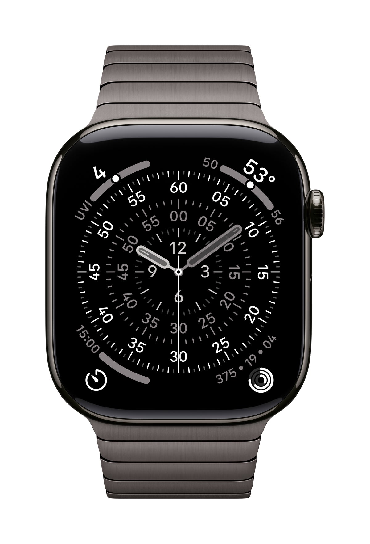 Apple Link-Armband – Edelstahl, Grau, für Apple Watch