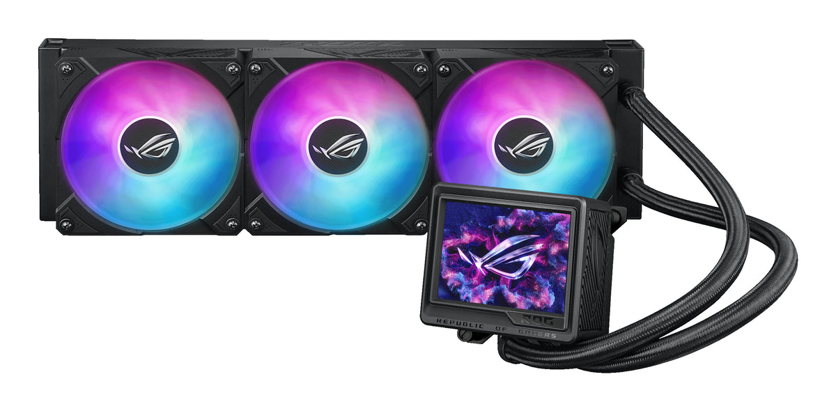 ASUS ROG RYUJIN III 360 – AIO-Kühler – 360 mm, 3×120 mm Lüfter, 3,5" LCD, für AM4, AM5, LGA 1150 und andere