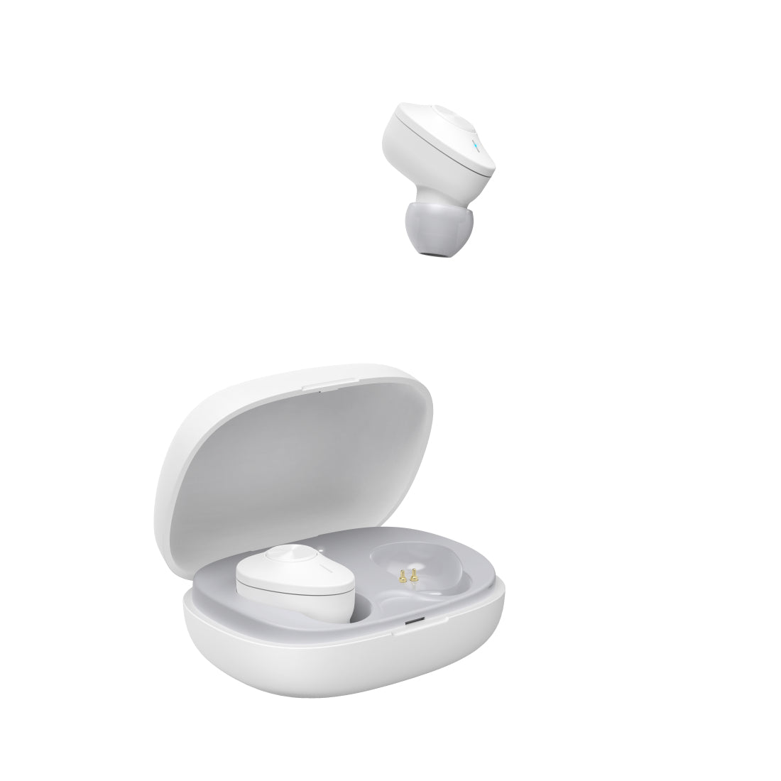Hama Freedom Buddy TWS In-Ear – mit Ladecase, Hellgrau/Weiss, BT 5.3