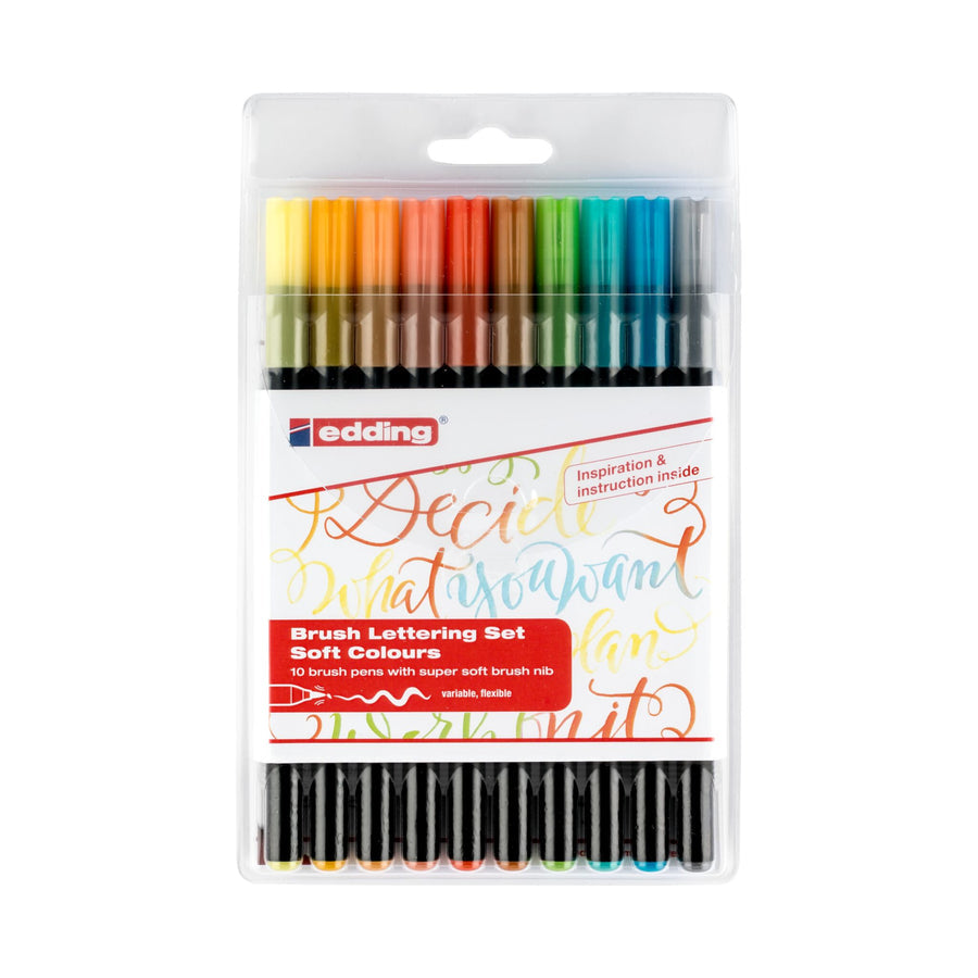 Edding 1340 Brush Pen – Pinselspitze, 1–3 mm, 10 Farben