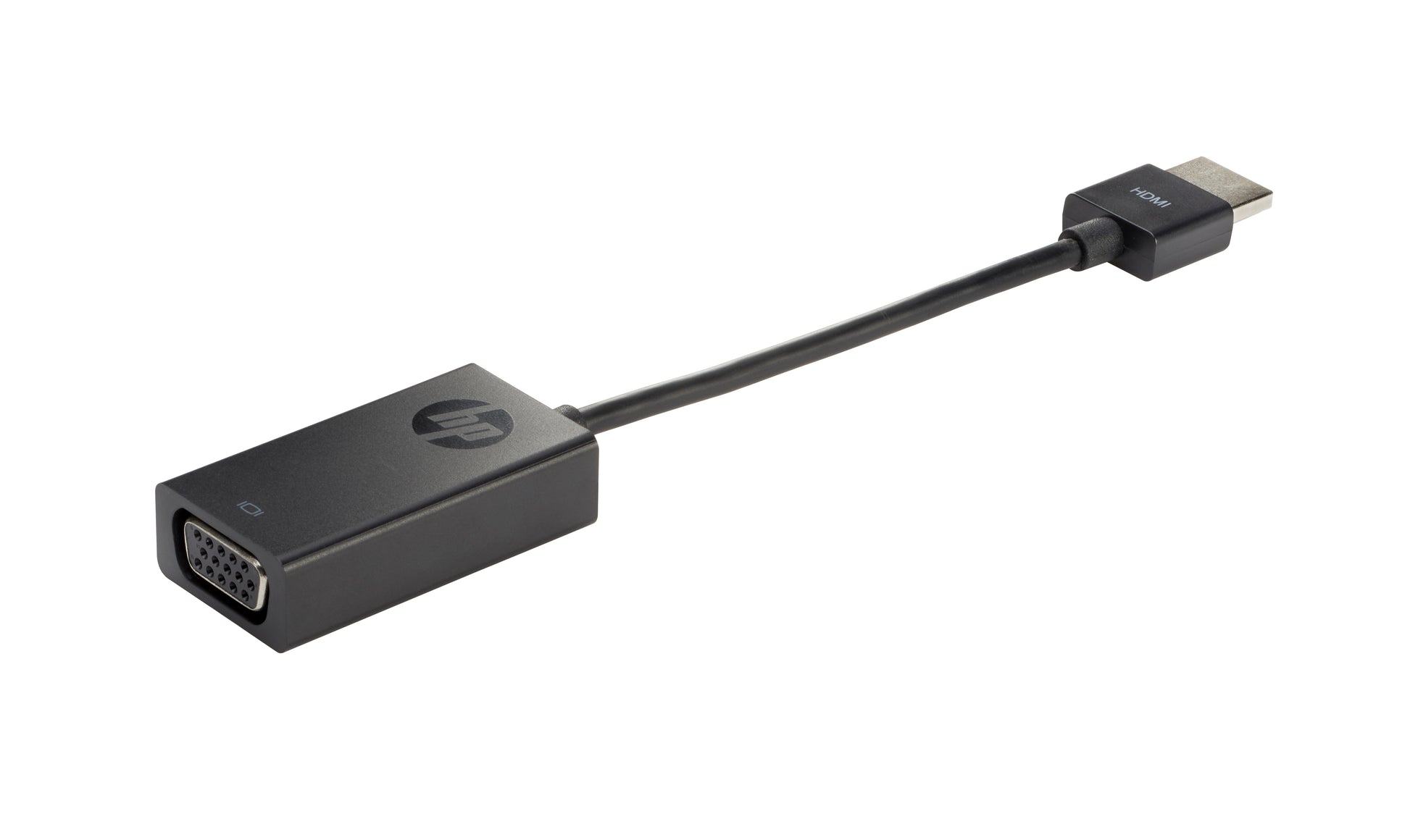 HP HDMI-zu-VGA Adapter – Schwarz, HDMI Typ A (Standard), VGA (D-Sub)