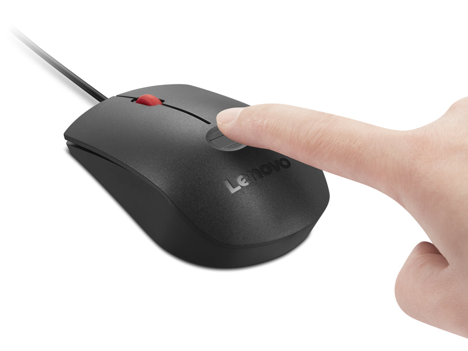 Lenovo 4Y51S24029 – Maus – Kabelgebunden (USB‑A), 2000 DPI, beidhändig, Schwarz