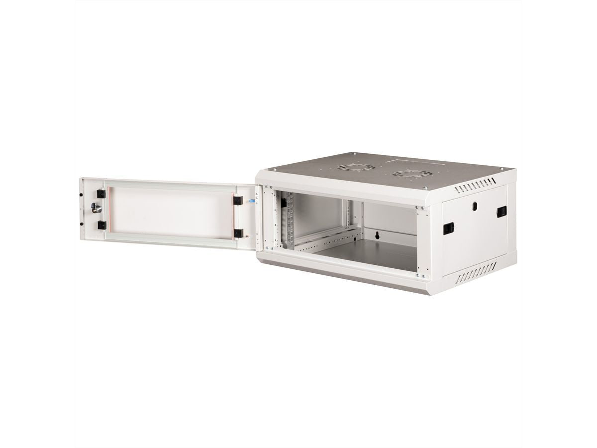 ROLINE Basic Plus – 19" Wandverteiler 4U, IP20, abschliessbar, 600 × 450 × 290 mm, lichtgrau, Stahl