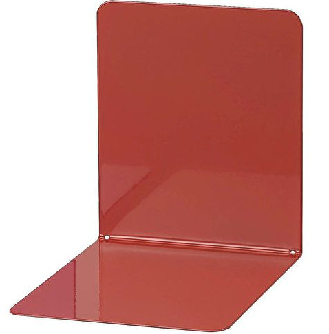 Wedo Buchstützen – rot – 140 × 120 mm – Metall, 2 Stück