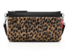Reisenthel Mini Reissverschlusstasche – 1 l, 26 × 15 × 10 cm – Leo Fake Fur, braun/schwarz