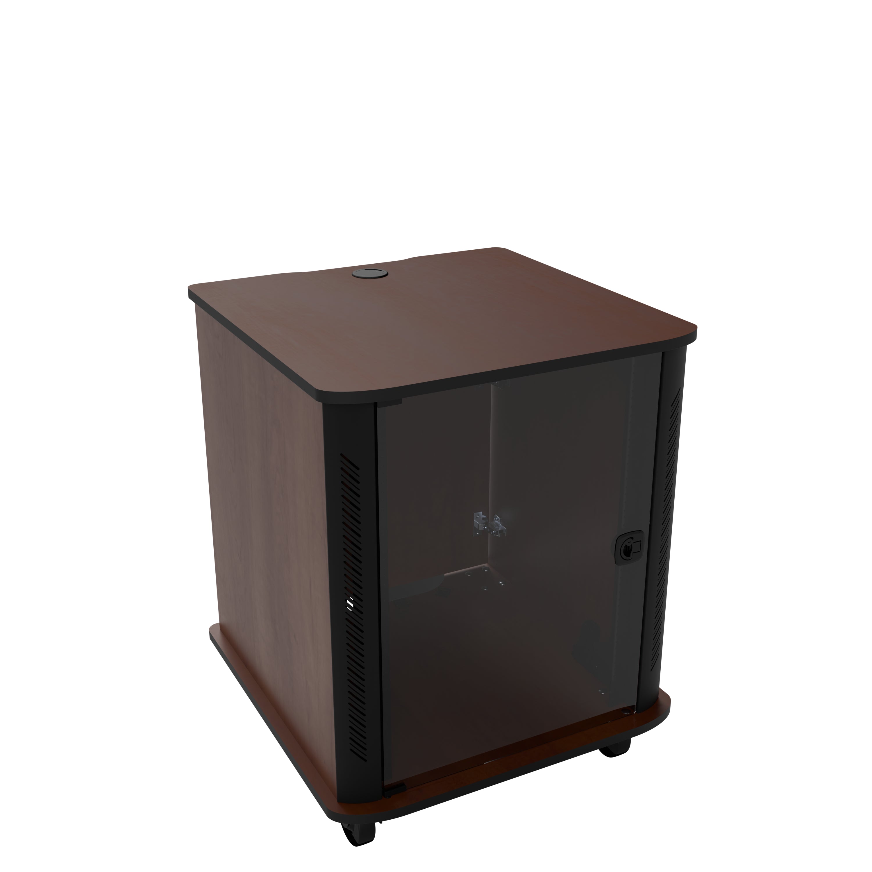 Middle Atlantic RFR-1628E0 – Freistehendes Rack, 16U, 158,8 kg Traglast, Glastür, Kirsche