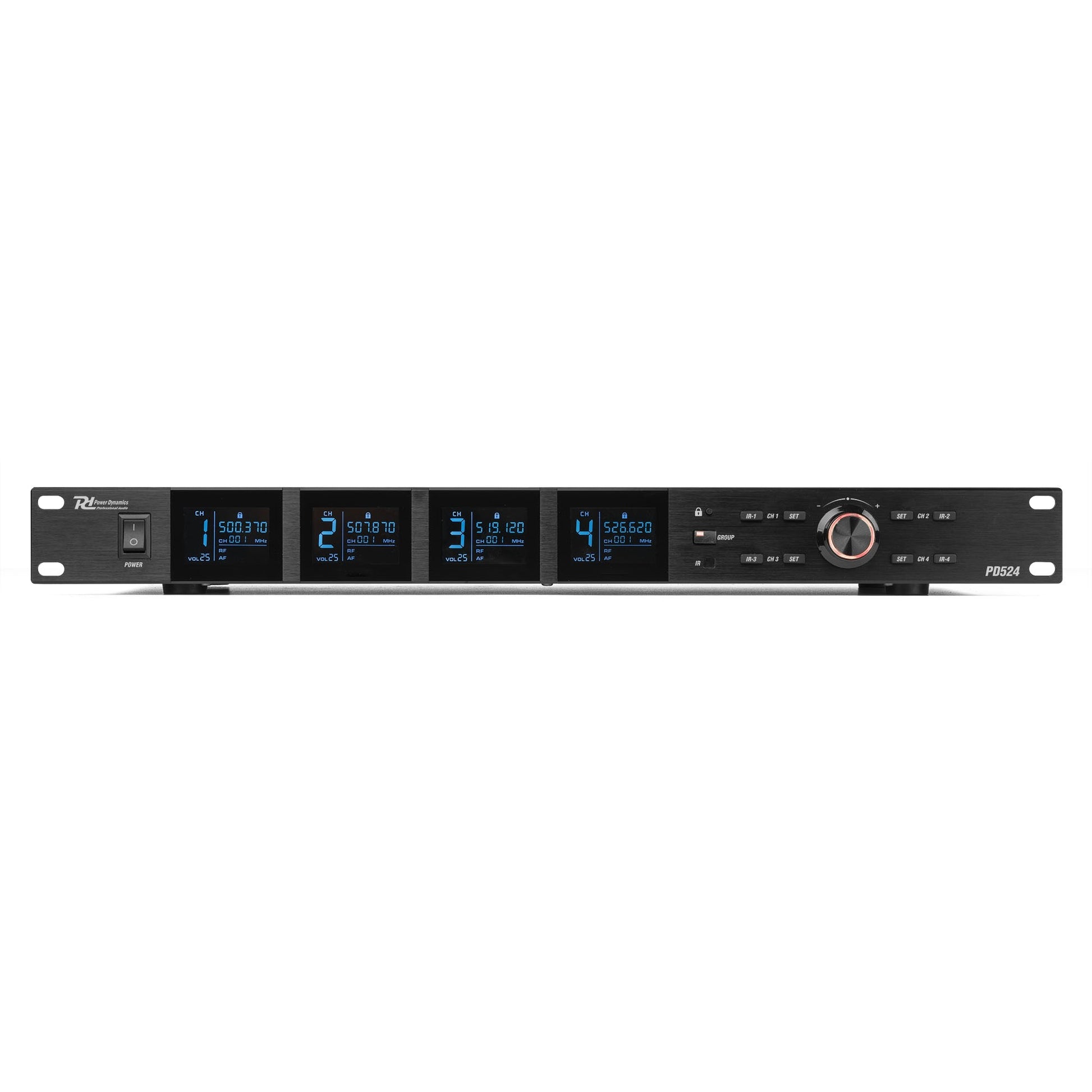 Power Dynamics PD524B Streaming-/Mikrofon-Kit 4er-Set – 6,3 mm Klinke, Kabellos (500–530 MHz), Niere