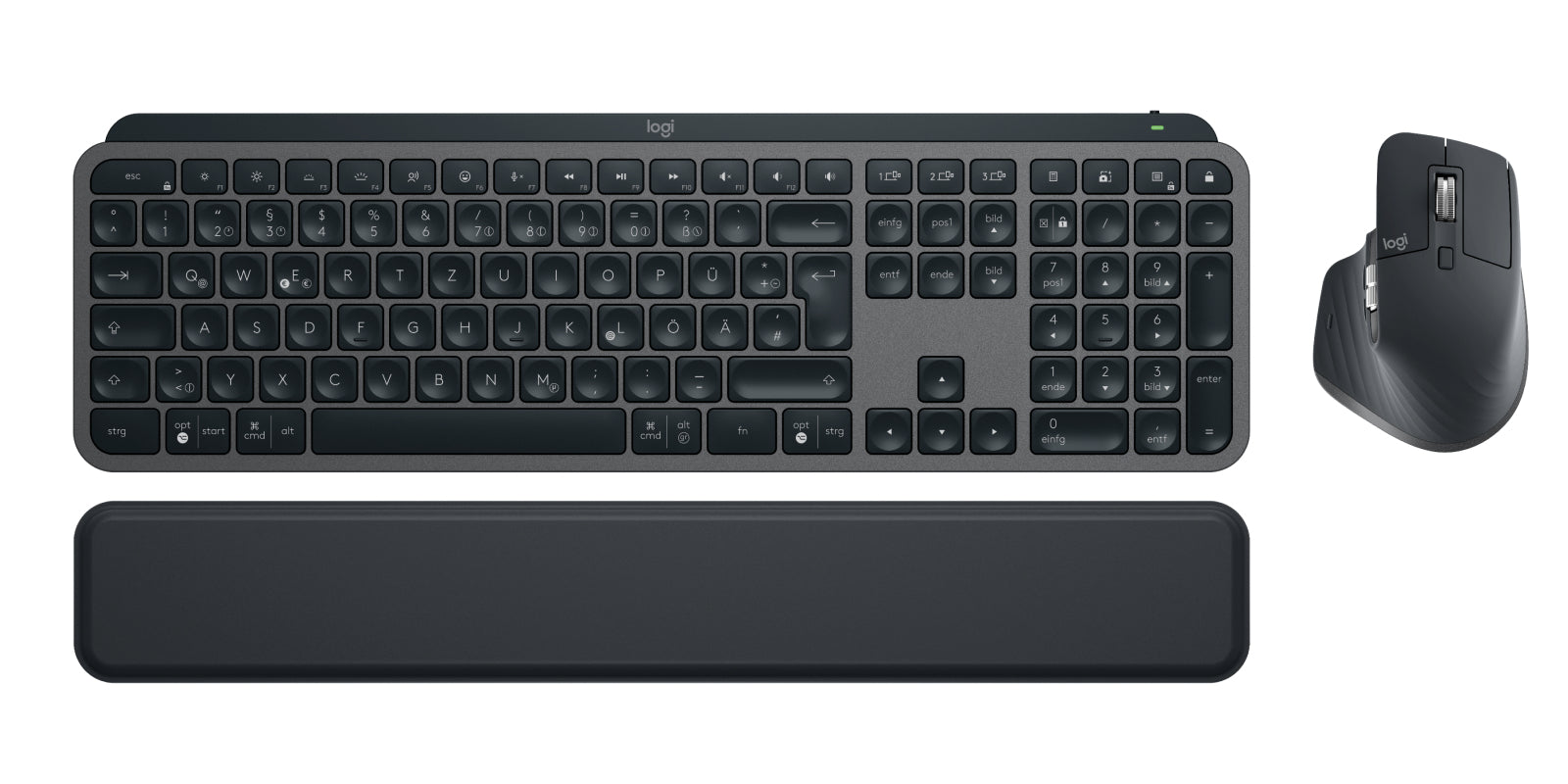 Logitech MX Keys Combo – Tastatur- und Maus-Set – Scherenmechanik, Bluetooth & 2,4 GHz (Logi Bolt) – QWERTZ (DE)