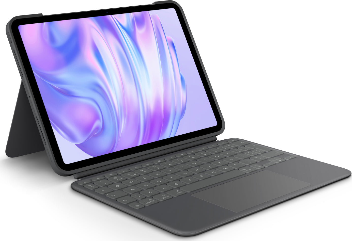 Logitech Combo Touch – Tastatur, kabelgebunden (Smart Connector), UK-Layout (EN), mit Touchpad – für iPadOS