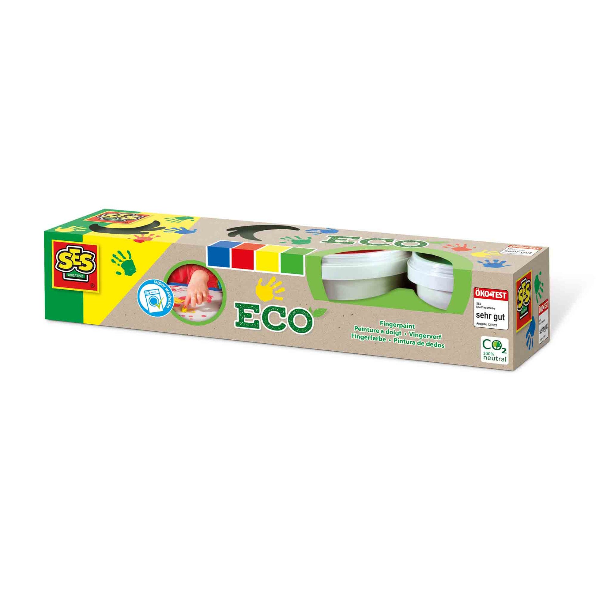 SES Creative Fingerfarben – Set – 4 Farben, 4 × 110 ml