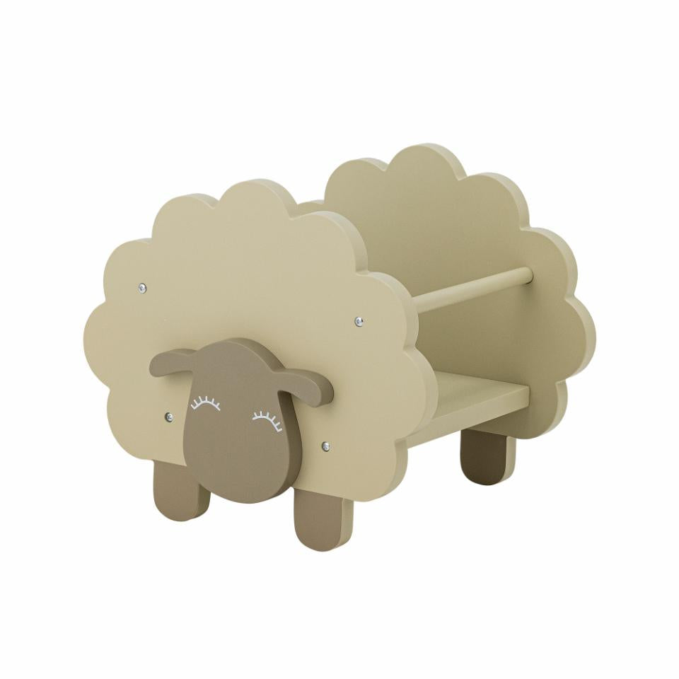 Bloomingville Bücherregal, Dolly Schaf – 1 Boden – 35,0 × 30,5 × 30,0 cm – grau – MDF/Eisen