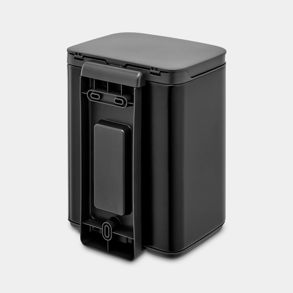 Brabantia Kosmetikeimer Bo – 4 l – Stahl, rechteckig – schwarz matt – Soft-Close