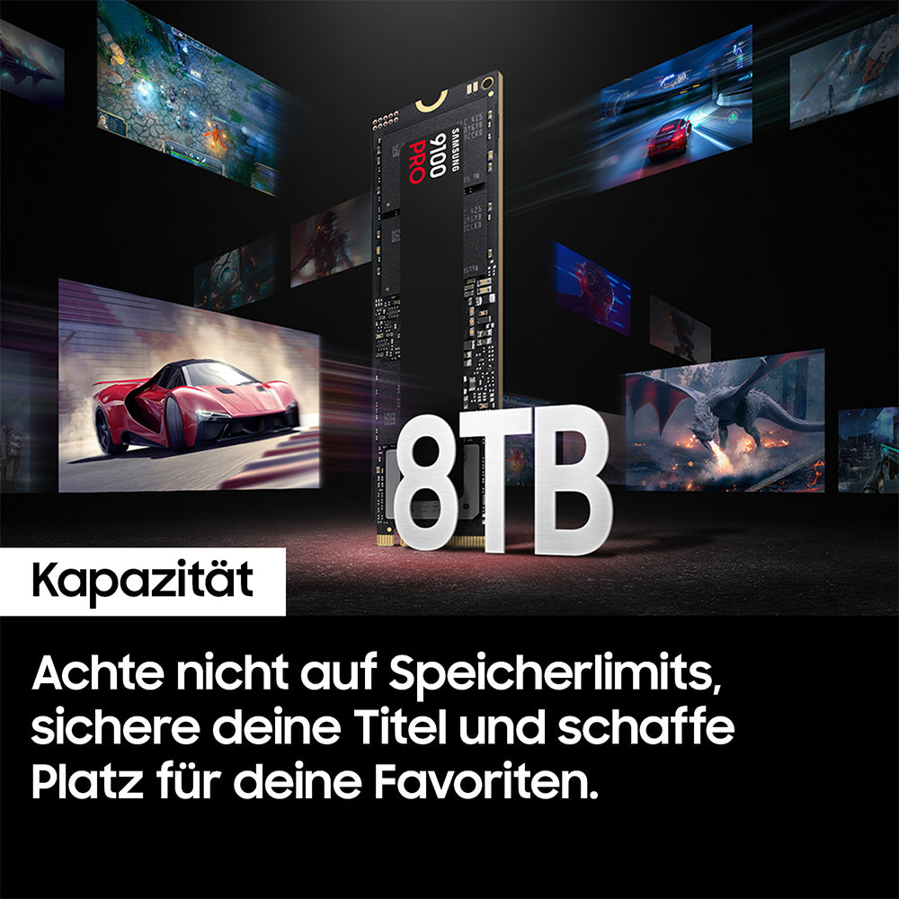 Samsung 9100 Pro (MZ‑VAP1T0BW) – 1 TB M.2 2280 PCIe 5.0 NVMe – 14'700/13'300 MB/s (Lesen/Schreiben)