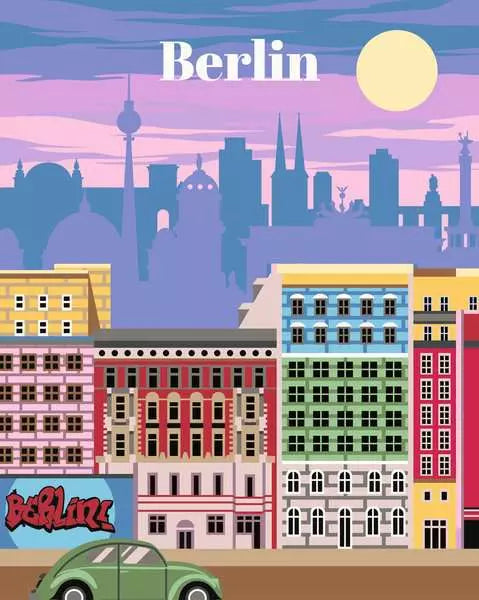 Ravensburger CreArt – Malen-nach-Zahlen-Set – Colorful Berlin – 24 × 30 cm – ab 12 Jahren