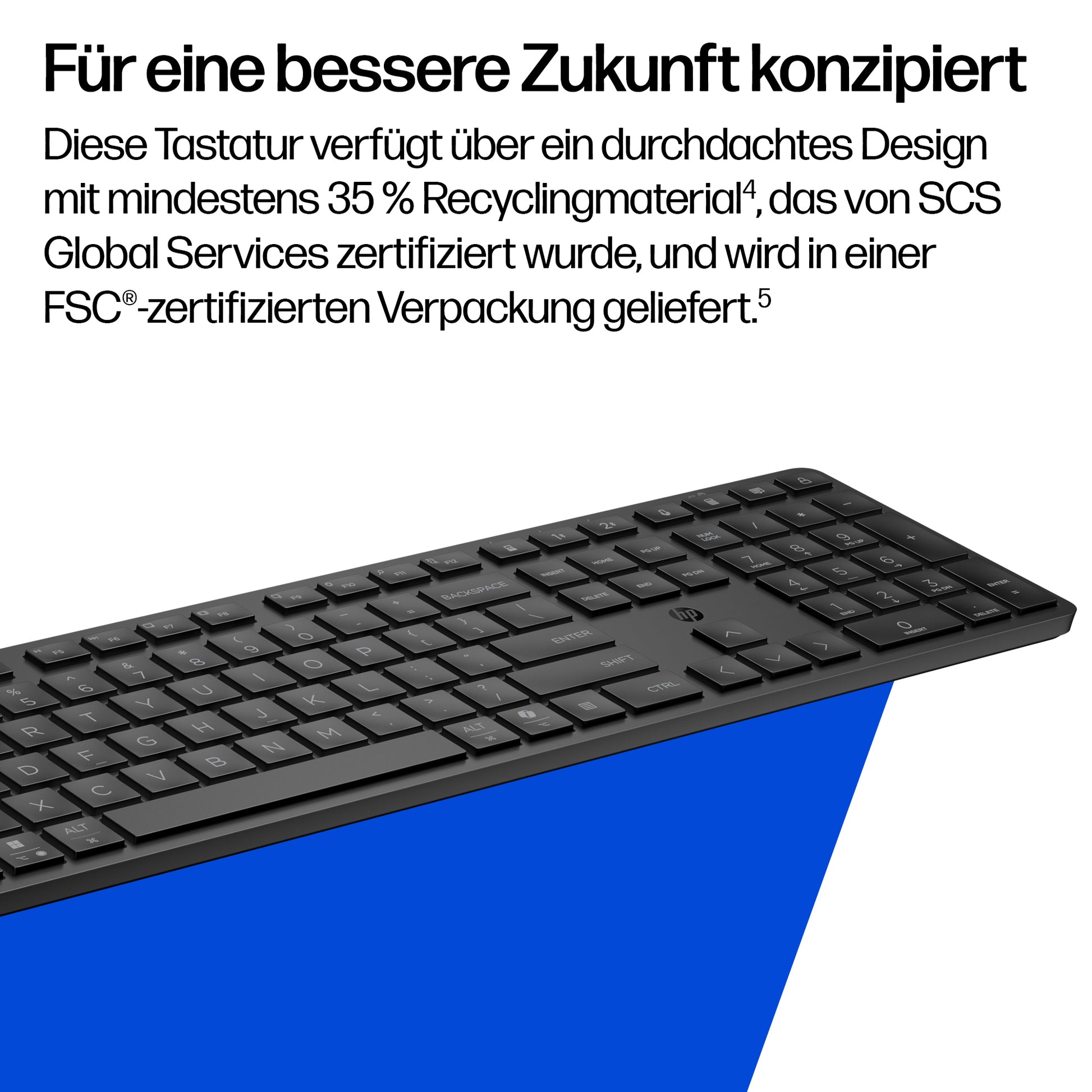 HP 490K – Tastatur – Bluetooth & 2,4 GHz (USB-A Empfänger) – Leise Tasten – Schwarz