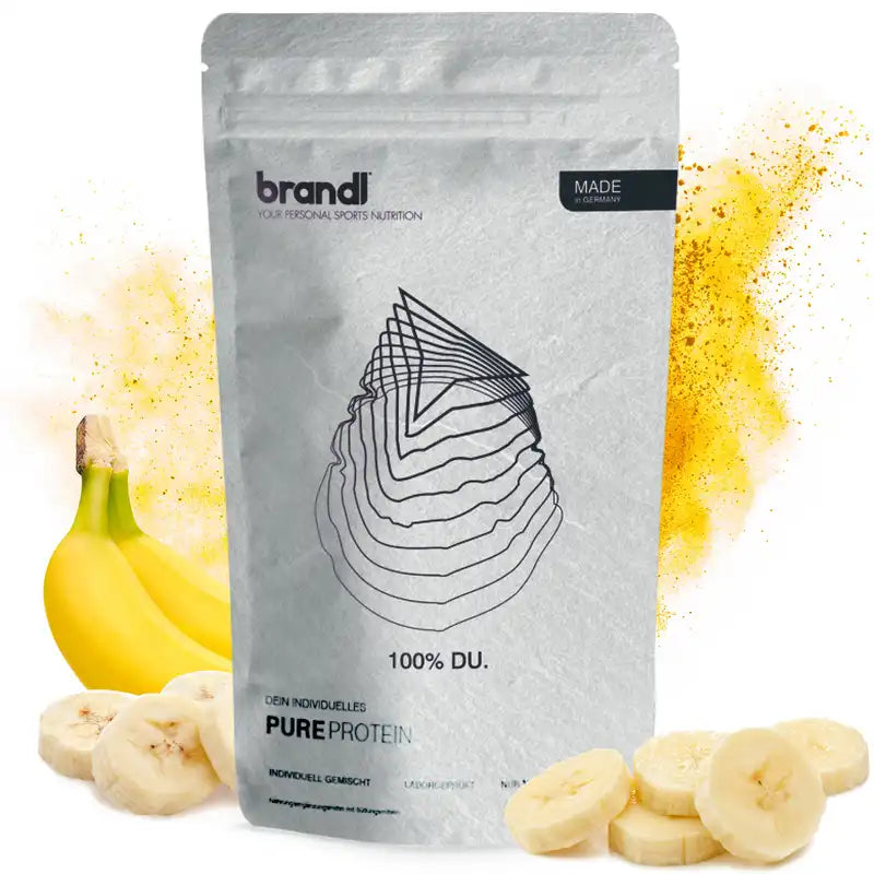 Brandl Nutrition Proteinpulver Pure Protein 2.0 Banane – glutenfrei, vegan – 1 kg
