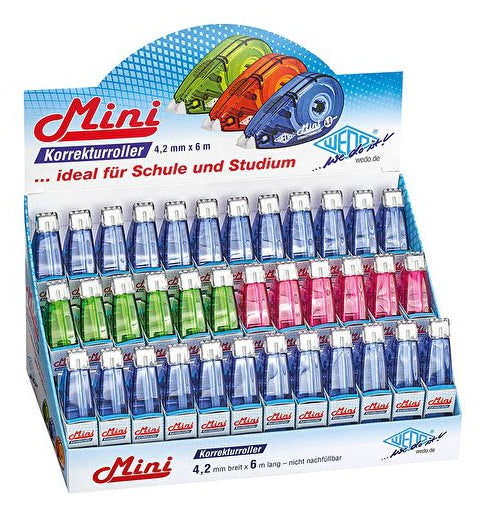 Wedo Mini Korrekturroller 4,2 mm × 6 m – 36er Pack