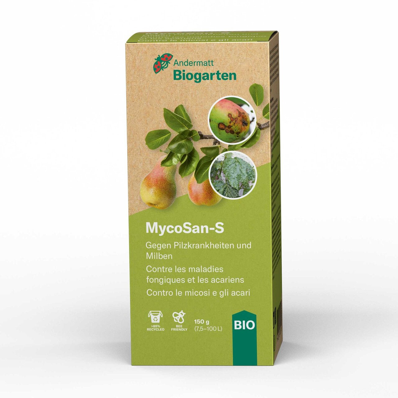 Andermatt Biogarten MycoSan-S Fungizid – 150 g – Konzentrat – Bio – für Zier- und Nutzpflanzen