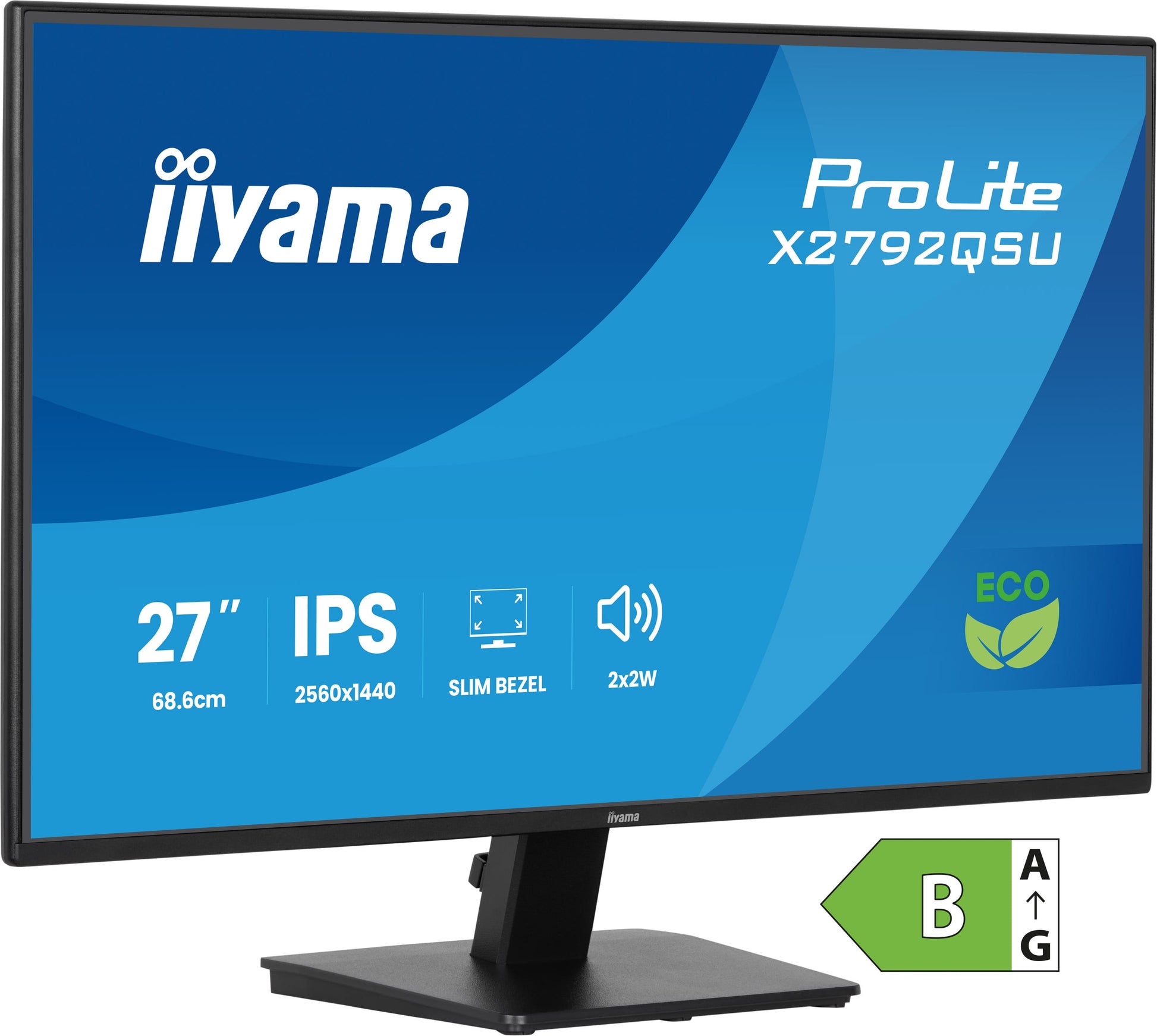 iiyama X2792QSU-B1 – 27" 2560 × 1440 (WQHD) IPS 120 Hz USB-C 5 W