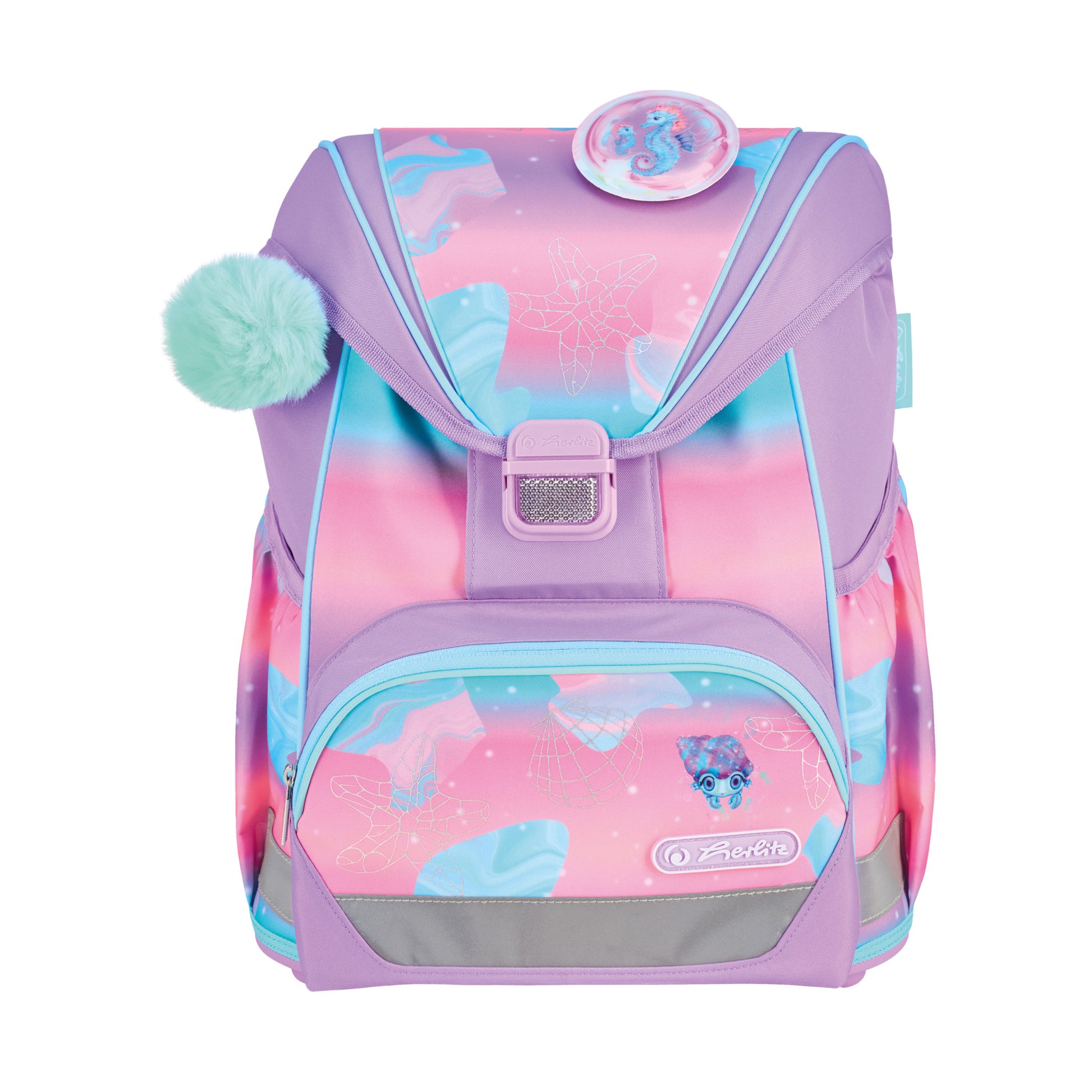 Herlitz UltraLight Plus – Schulrucksack-Set, Ocean Lights, 16 l, 28×36×21 cm