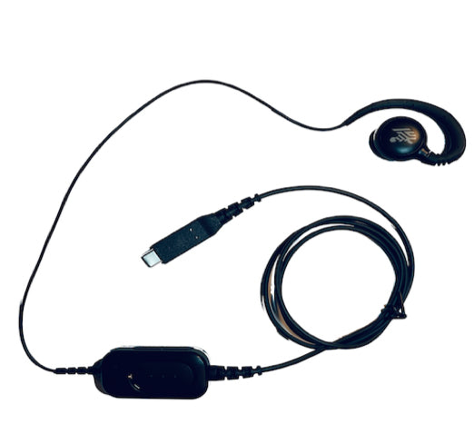 Zebra Mono Headset – USB-C, PTT-Taste, Lautstärkeregelung, drehbares Ohr (rechts/links) – für VoIP