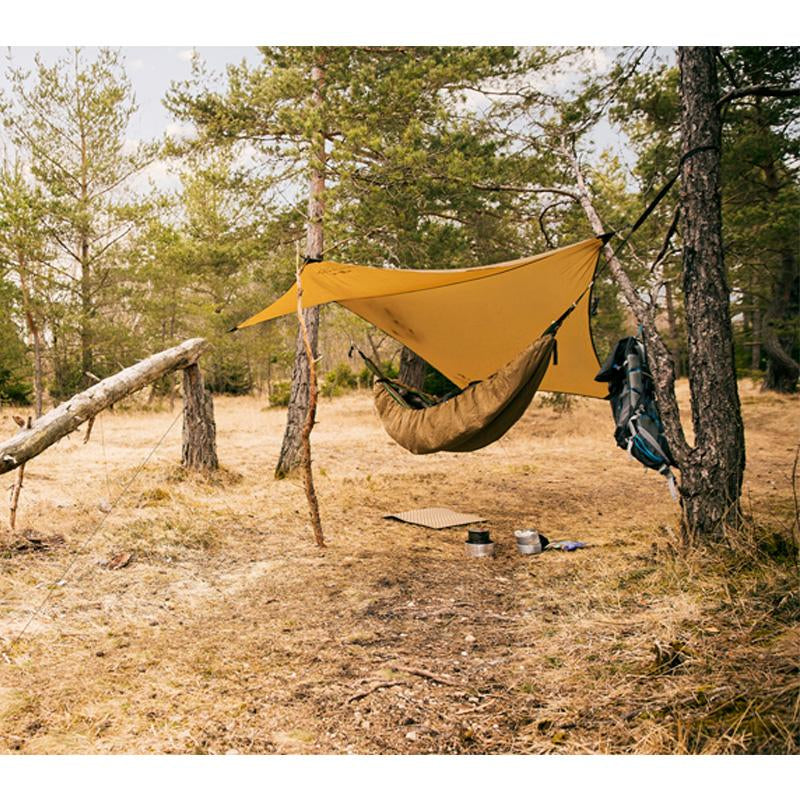 AMAZONAS Abdeckplane (Tarp) – Wassersäule 2000 mm, mit Aufbewahrungsbox – 1400×1680×3400 mm – Braun