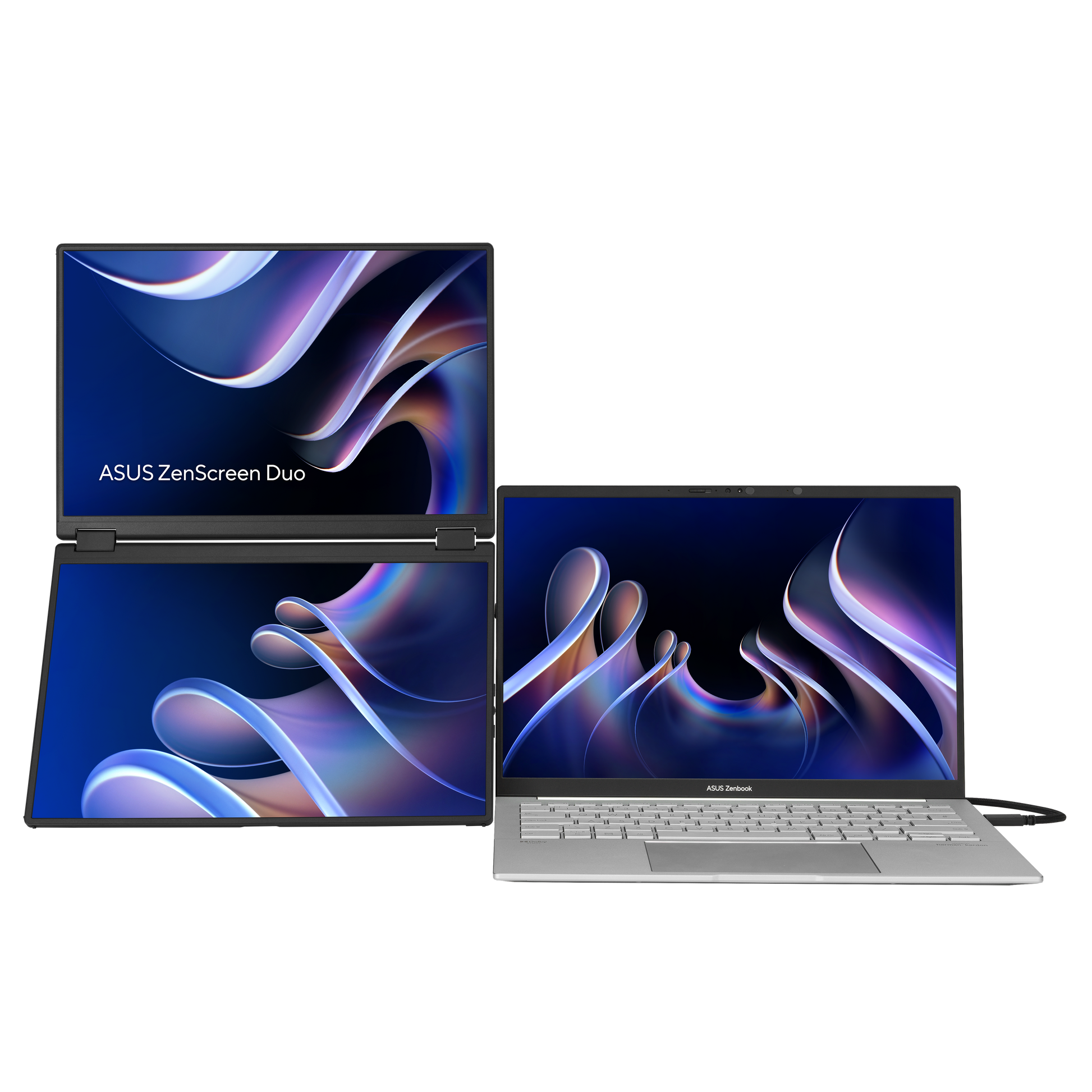 ASUS ZenScreen Duo MB14FCD – 13", 1920 × 1200, IPS, USB-C 60 W