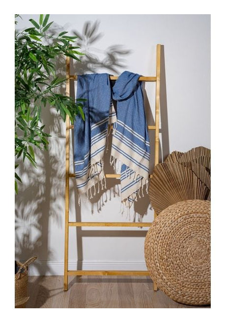 Foutastic Strandtuch New Diamond – 90 × 170 cm, Dunkelblau, 60% Baumwolle/40% Polyester