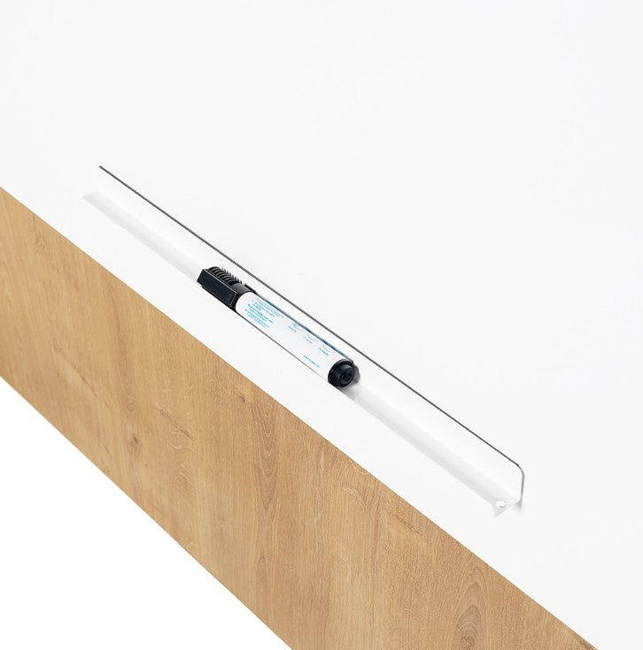 Rocada Whiteboard – 100 × 150 cm, Melamin, magnetisch, Stahlrahmen, mobil, beidseitig