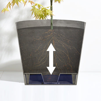 Ecopots Venice 2 Blumentopf – 60 l – Recycling-Kunststoff, Hellgrau