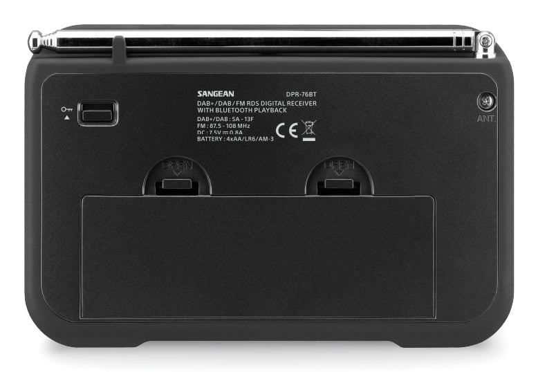 Sangean DPR-76 BT – DAB+/UKW-Tischradio, Bluetooth – Schwarz