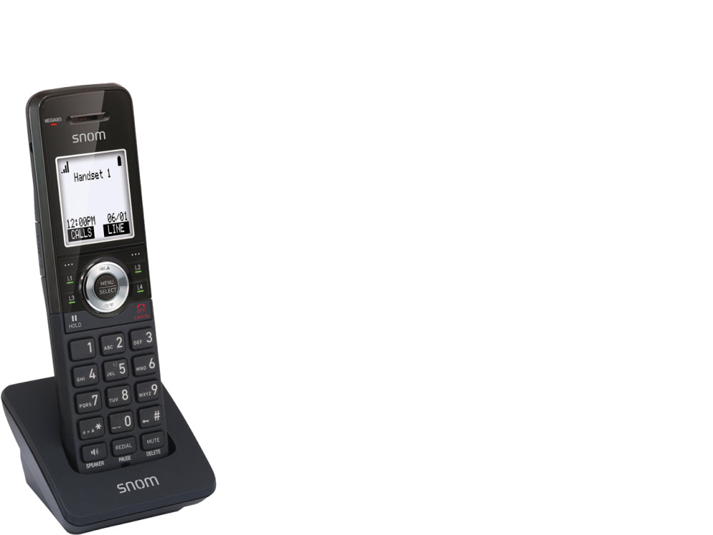 Snom M10 Handapparat mit Ladeschale – 195 g, 4,9 cm