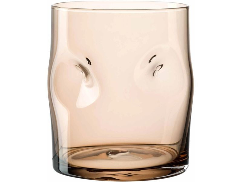 LEONARDO Trinkglas – 0,30 l, Glas, Braun, spülmaschinenbeständig, 4 Stück