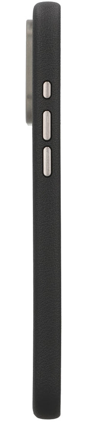 Valenta Backcover Style – für Apple iPhone 16 Pro – schwarz – Kunstleder, MagSafe-kompatibel