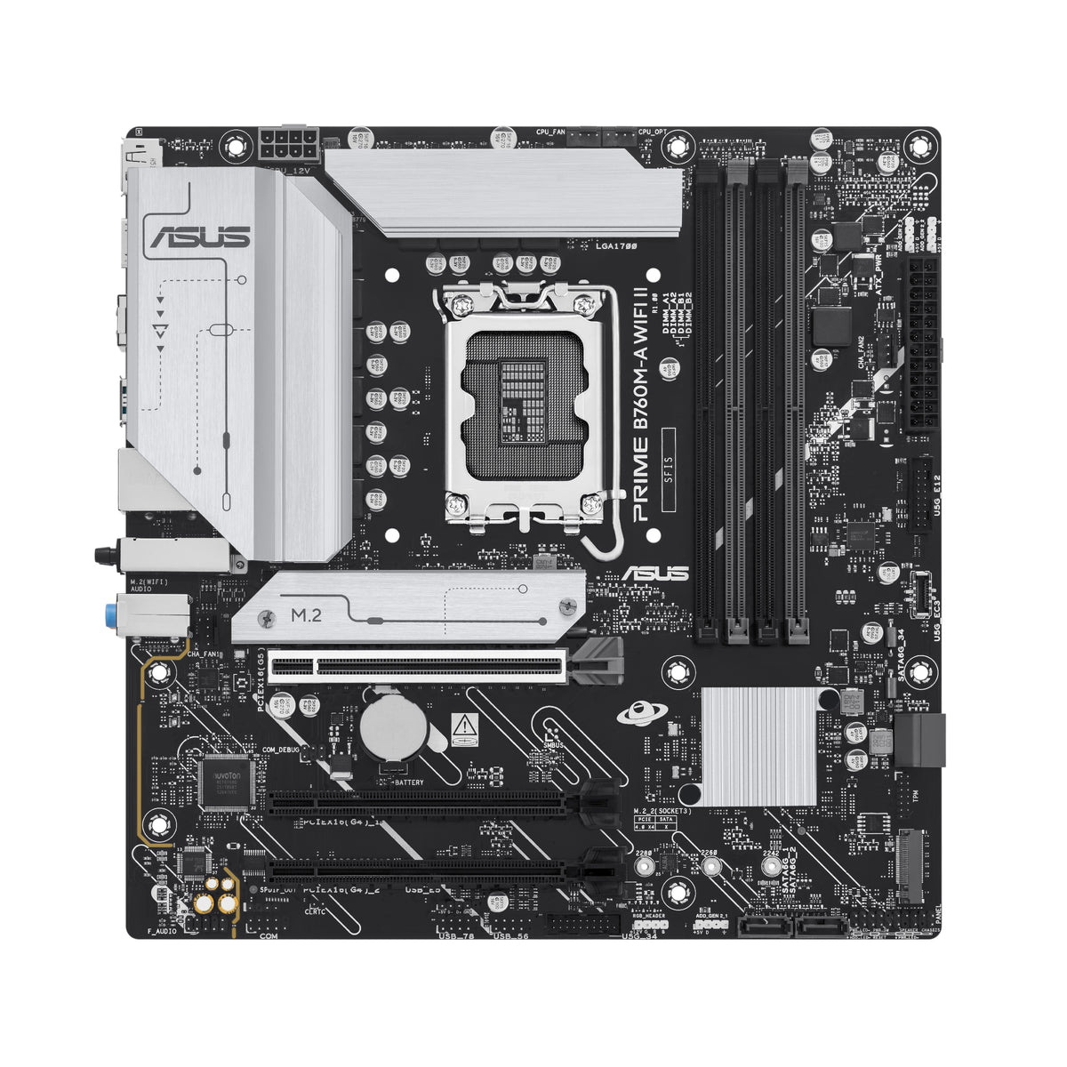 ASUS PRIME B760M-A WIFI II – Mainboard – LGA 1700, Intel B760, mATX, DDR5