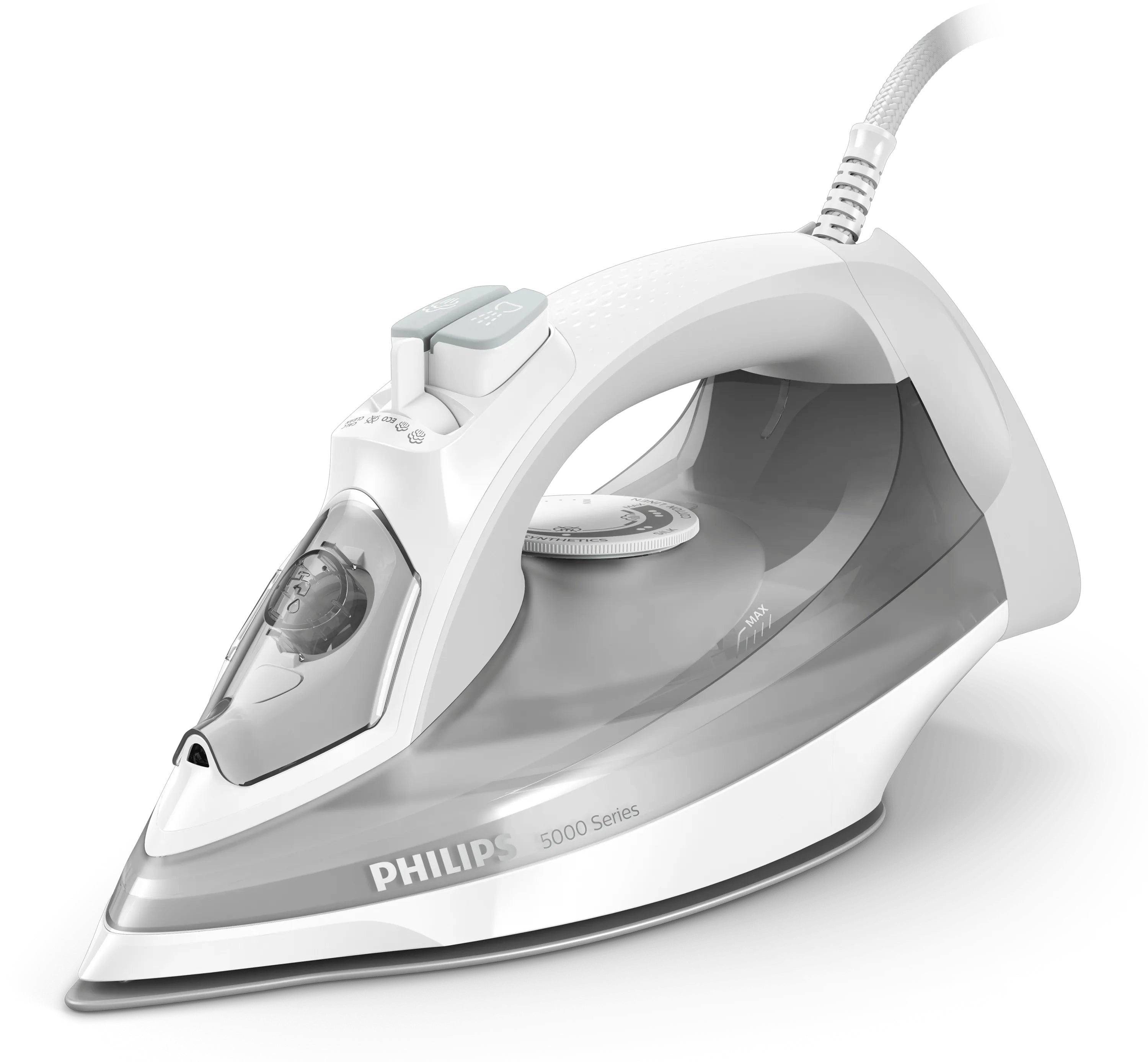 Philips Dampfbügeleisen 5000 Serie DST5010/10 – grau/weiss, SteamGlide Plus-Sohle, 312 × 127 × 147 mm