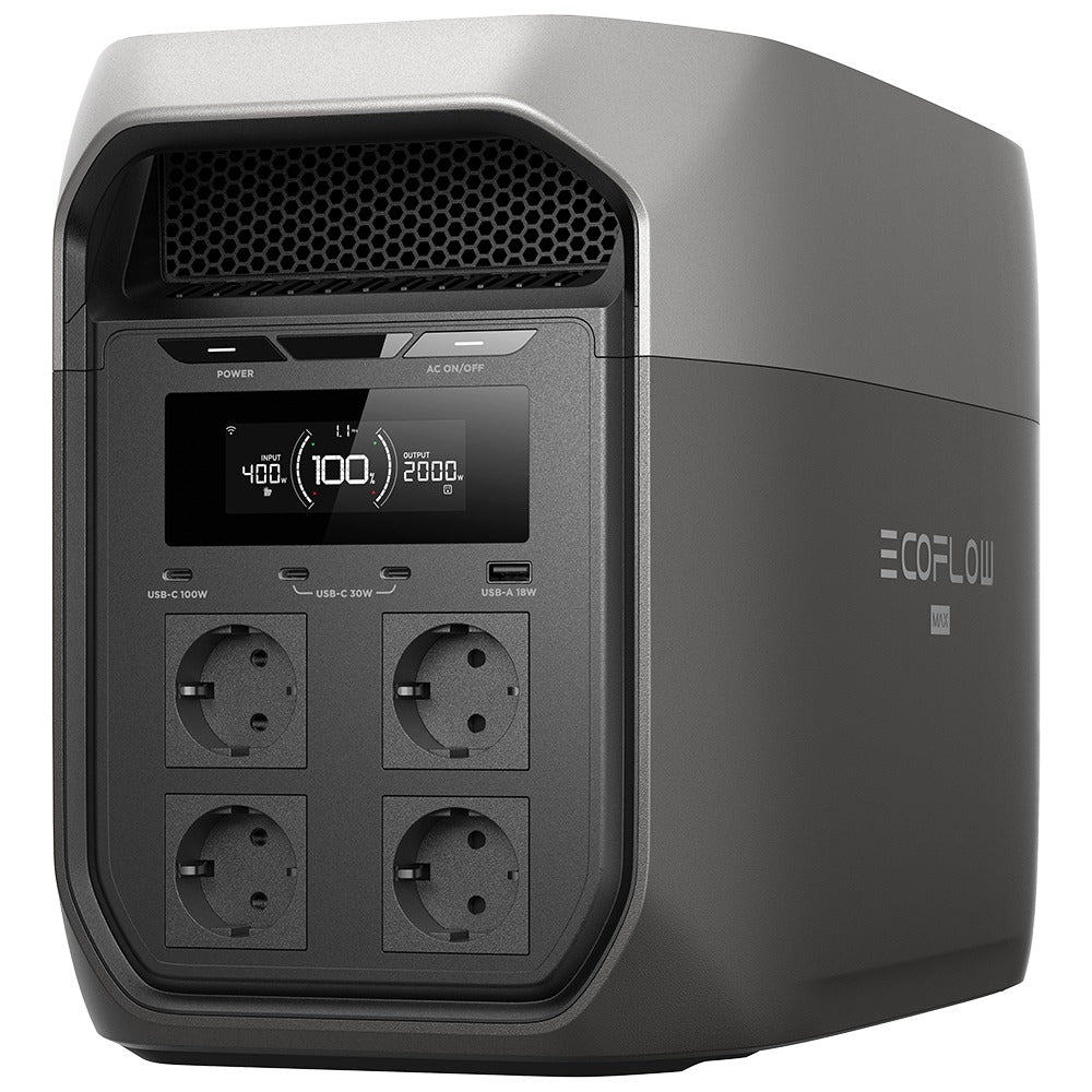 EcoFlow Delta Max 3 – Powerstation – 2'048 Wh, 2'400 W, LiFePO4