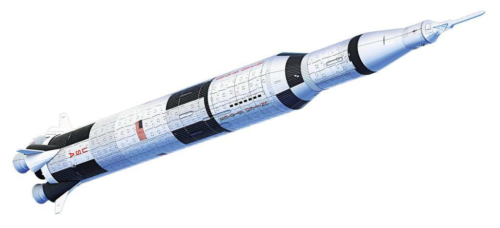 Ravensburger 3D Puzzle Apollo Saturn V Rakete – 440 Teile – 91,5 × 16,4 × 16,4 cm – ab 8 J.