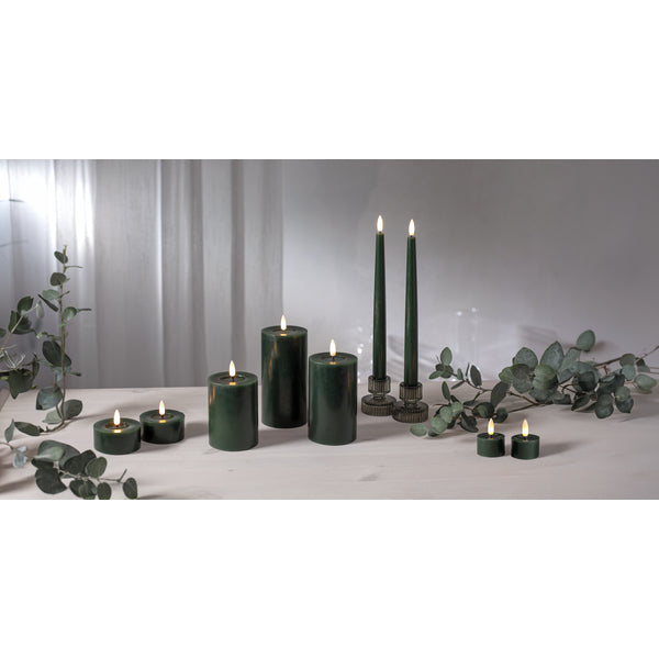 Star Trading LED-Teelicht – batteriebetrieben, Timer, IP20, 2er-Pack – grün