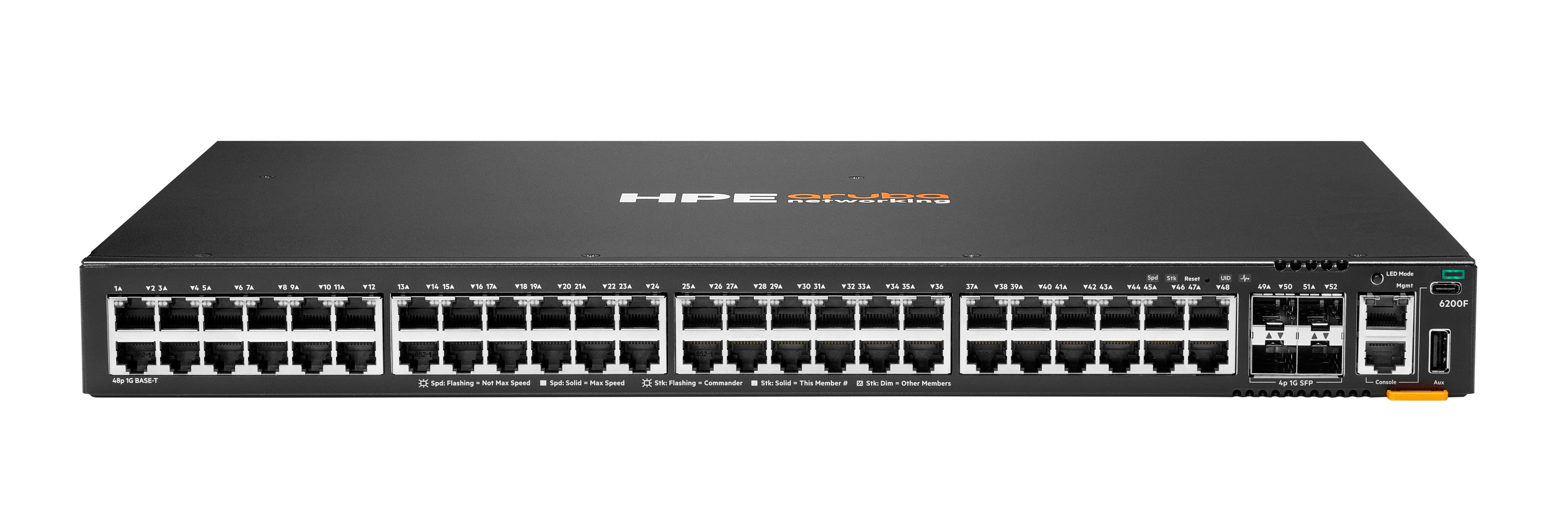 HPE Aruba Networking CX 6200F – Managed L3 Switch – 48× 1G, 4× SFP, 1U, 19"