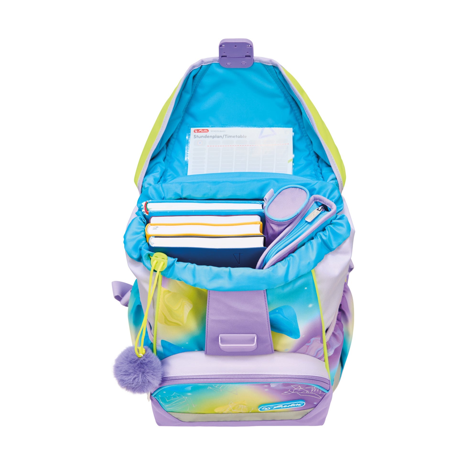 Herlitz UltraLight XL Plus – Schulrucksack-Set 4-teilig, Monster, 22 l, 32×39×25 cm