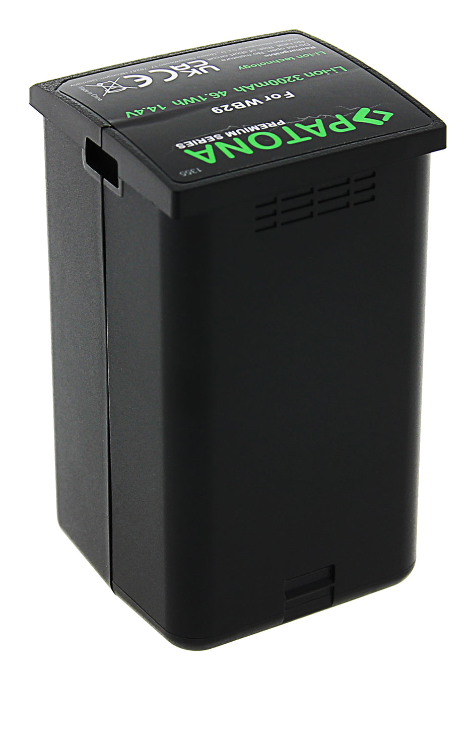 PATONA Premium Akku – Li-Ion Akku 3200 mAh (46 Wh), 14,4 V – für Godox AD200, AD200 Pro, WB29 – Schwarz