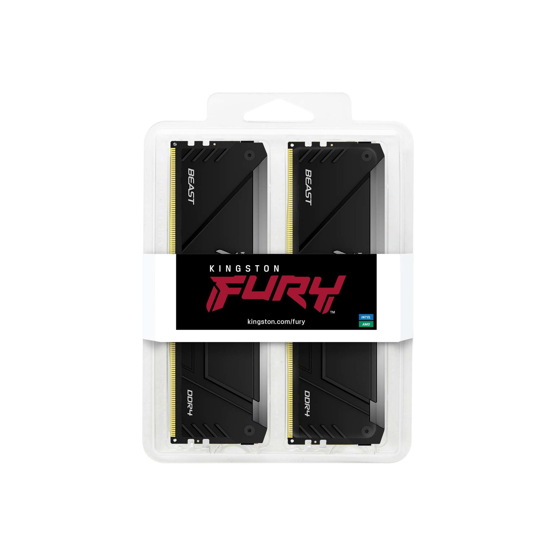 Kingston Technology FURY Beast RGB – 32 GB (2×16 GB) DDR4 3600 MT/s CL18, 288-poliger DIMM, 1,35 V, RGB