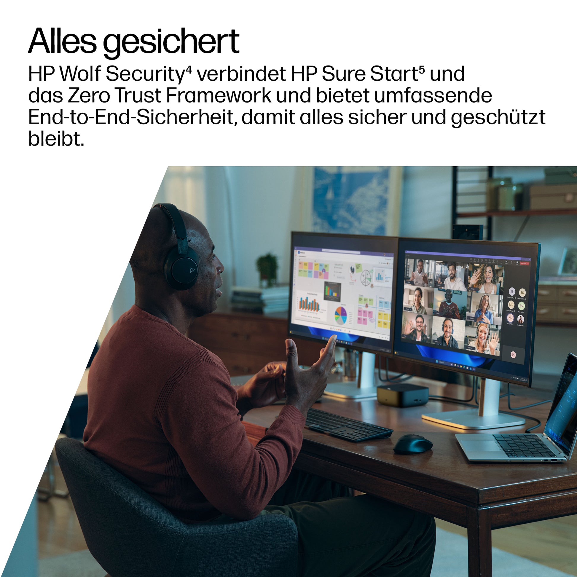 HP G6 Dockingstation – USB-C, 2× DP, 1× HDMI, 3× USB-A, 100 W PD, 2,5GbE, für Windows/Mac/ChromeOS