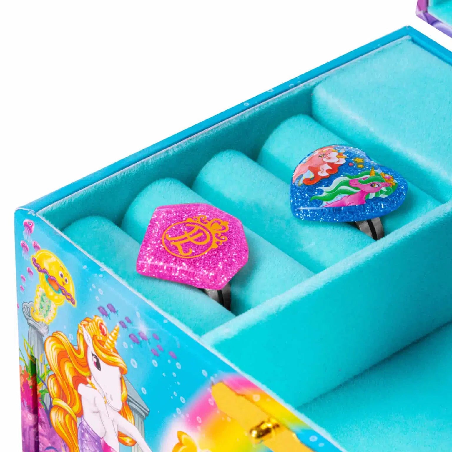 CRAZE Galupy Mermaid Aufbewahrungsbox – türkis – mit Spieluhr, für Kinder